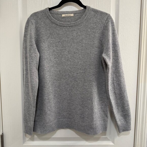 WoolOvers Lambswool Gray Crewneck Sweater Size L - Picture 1 of 4